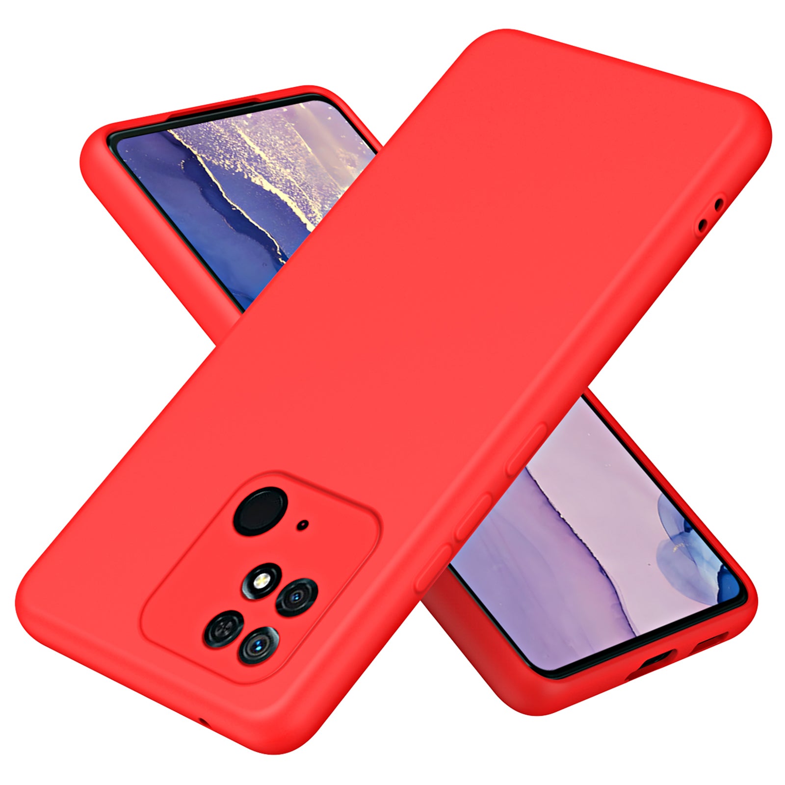 For Xiaomi Redmi 10C 4G Rubberized Flexible TPU Shockproof Cover Fiber Lining 2.2mm Thickness Drop-proof Phone Case For Xiaomi Redmi 10C 4G Rubberized Flexible TPU Shockproof Cover Fiber Lining 2.2mm Thickness Drop-proof Phone Case